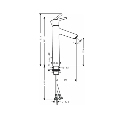 Ảnh Vòi chậu nóng lạnh Hansgrohe 72031000 2