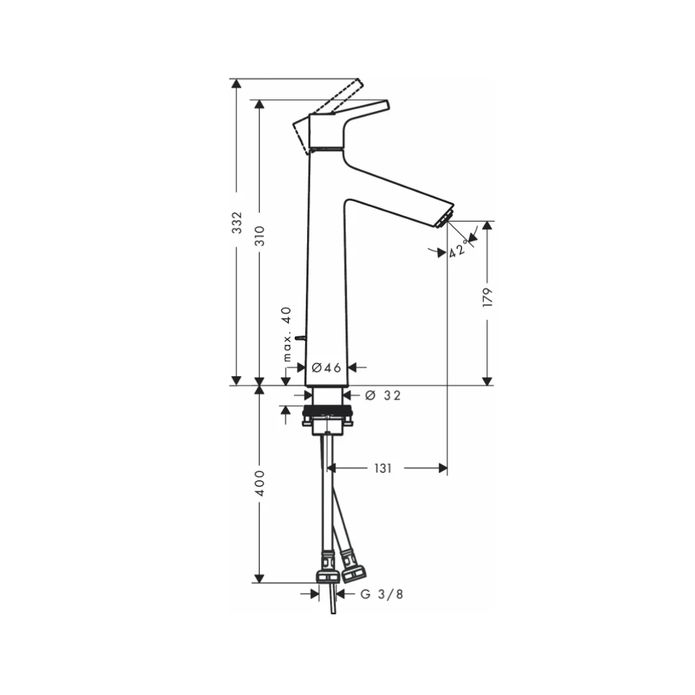 Ảnh Vòi chậu nóng lạnh Hansgrohe 72031000 2