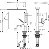 Vòi chậu nóng lạnh Hansgrohe 76063000 2