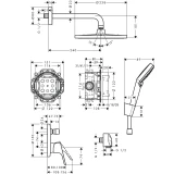 Sen tắm âm tường Hansgrohe 27958000 2