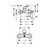 Bộ trộn sen tắm Hansgrohe 71400000 2