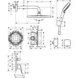 Sen tắm âm tường Hansgrohe 27957000 2