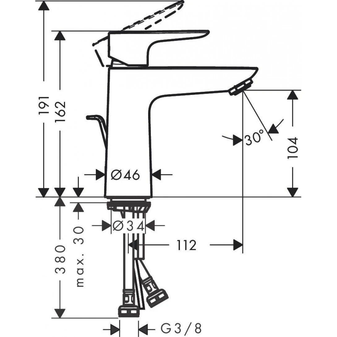 Ảnh Vòi chậu nóng lạnh Hansgrohe 31607007 2