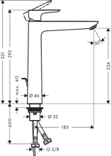 Vòi chậu nóng lạnh Hansgrohe 71716000 2