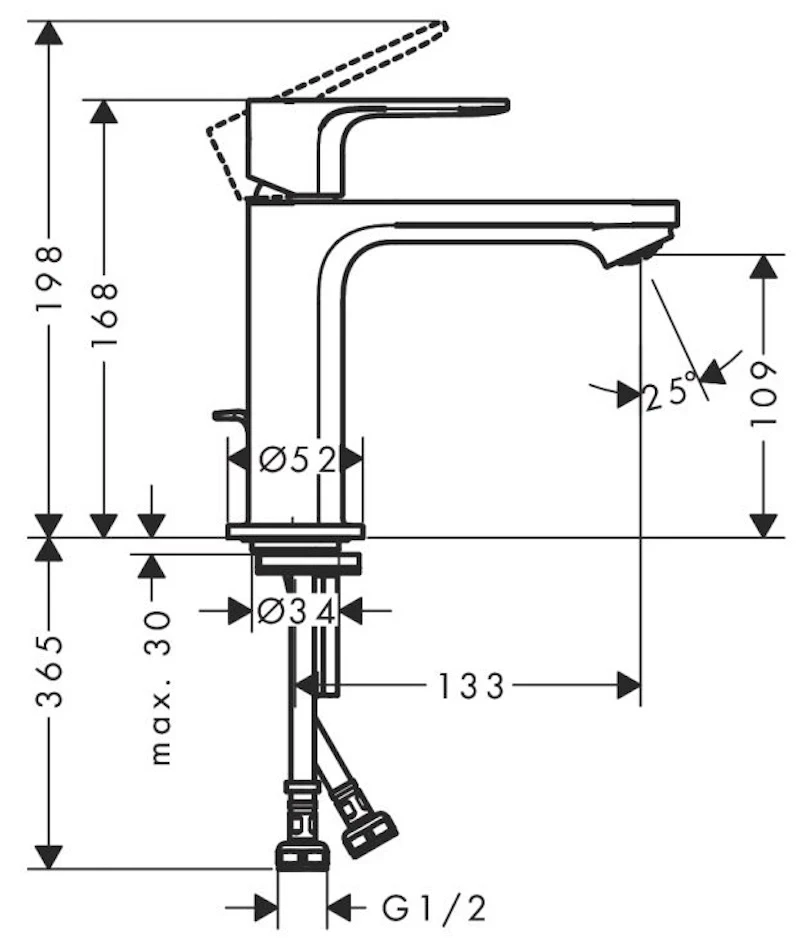 Ảnh Vòi chậu nóng lạnh Hansgrohe 72517007 2