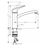 Vòi rửa bát Hansgrohe 71832000 2