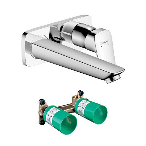 Ảnh Vòi chậu gắn tường Hansgrohe 71220007+13622180 1