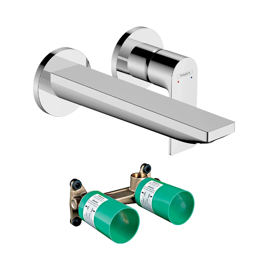 Ảnh Vòi chậu gắn tường Hansgrohe 72568007+13622180 1