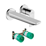 Vòi chậu gắn tường Hansgrohe 72568007+13622180 1