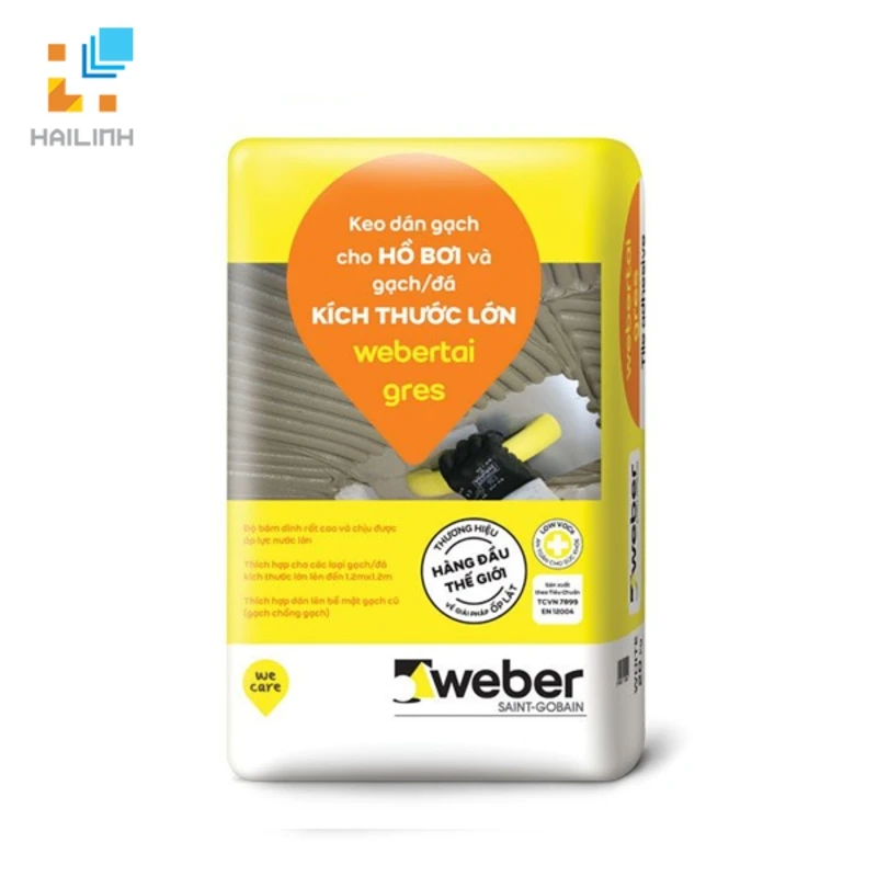 Ảnh Keo dán gạch ngoại thất Weber.tai GRES 1