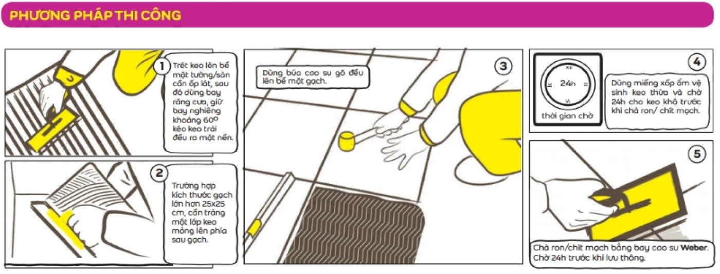 pp thi cong keo WEBER TAI FLEX