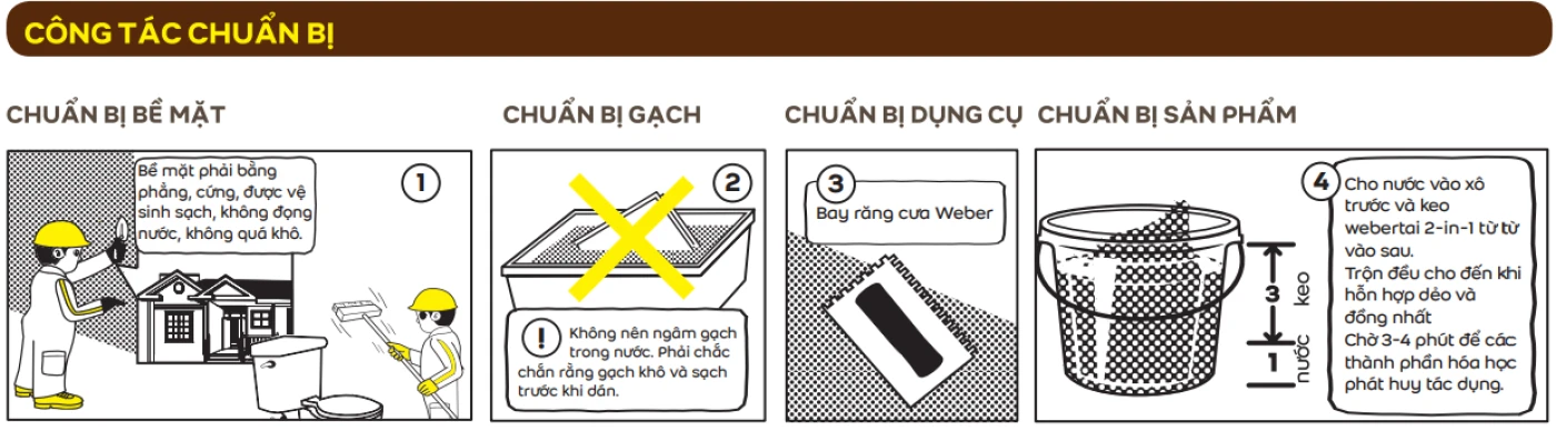 thi cong keo dan gach WEBER.TAI 2 IN 1