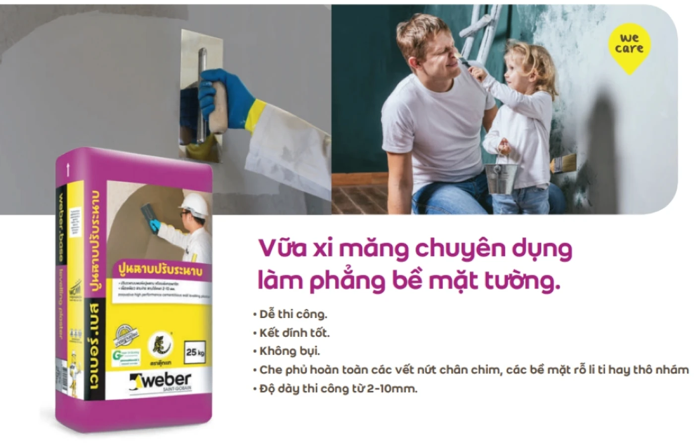 vua Weber base levelling plaster