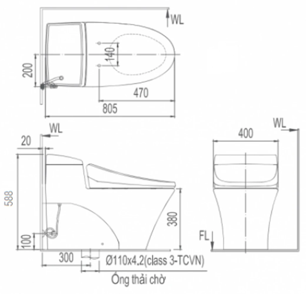 Ban ve ky thuat bon cau AC-1017R+CW-H18VN