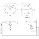Chậu rửa dương bàn Inax AL-2395V 2