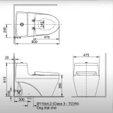 Bồn cầu 1 khối Inax AC-1035VN 3