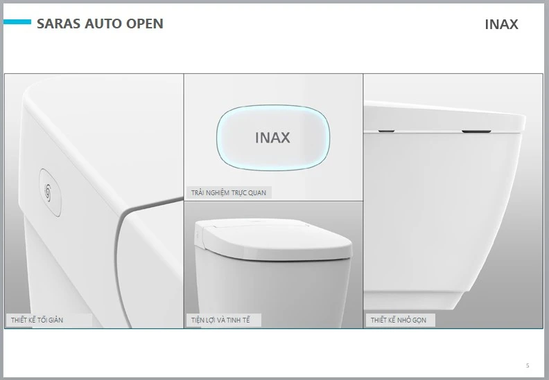 bon cau thong minh inax AC 819VN saras auto open 5