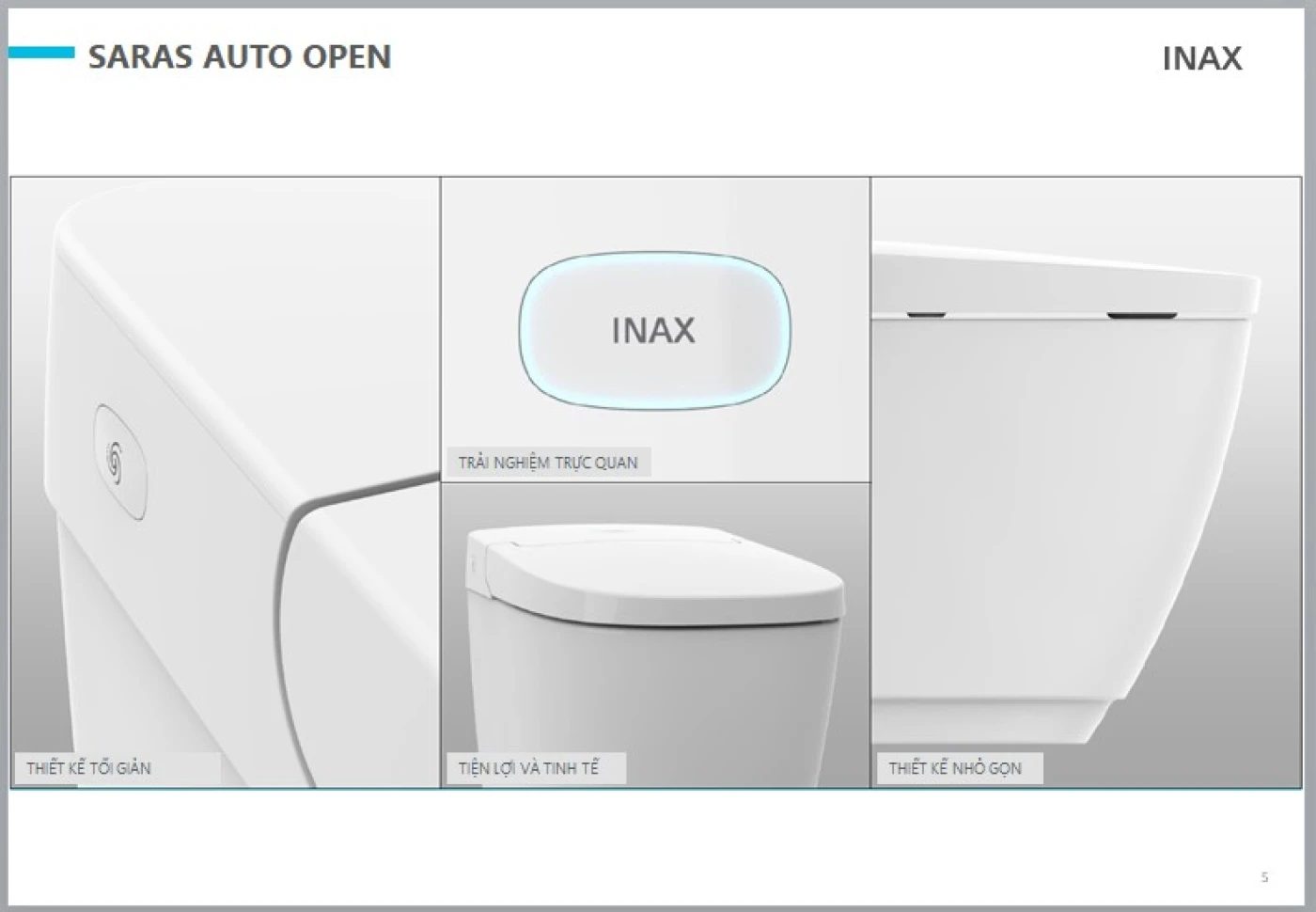 bon cau thong minh inax AC 819VN saras auto open 5