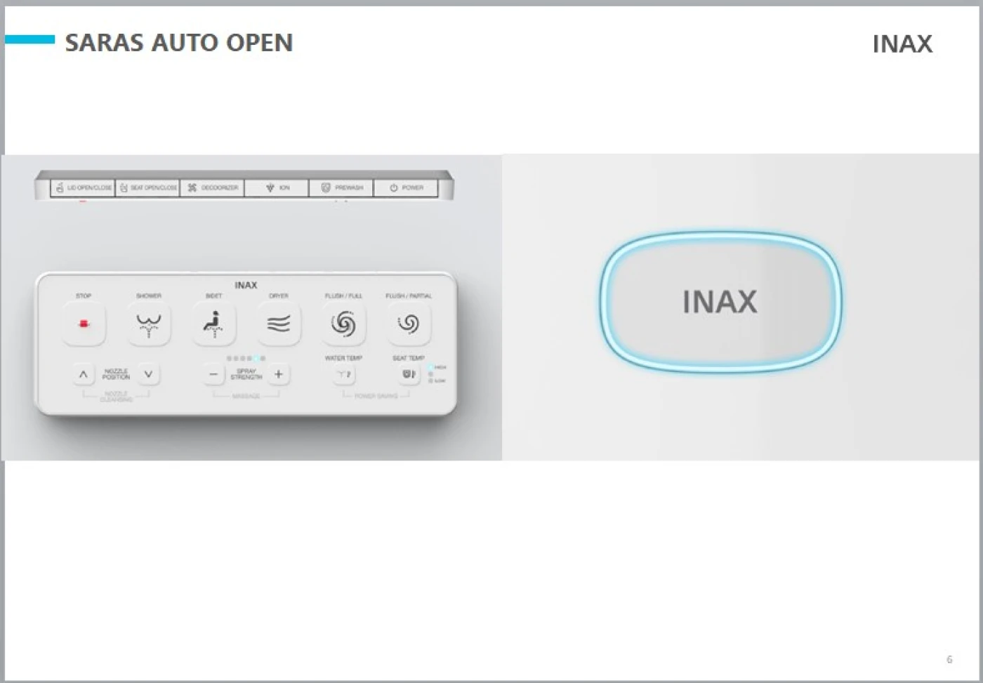 bon cau thong minh inax AC 819VN saras auto open 6