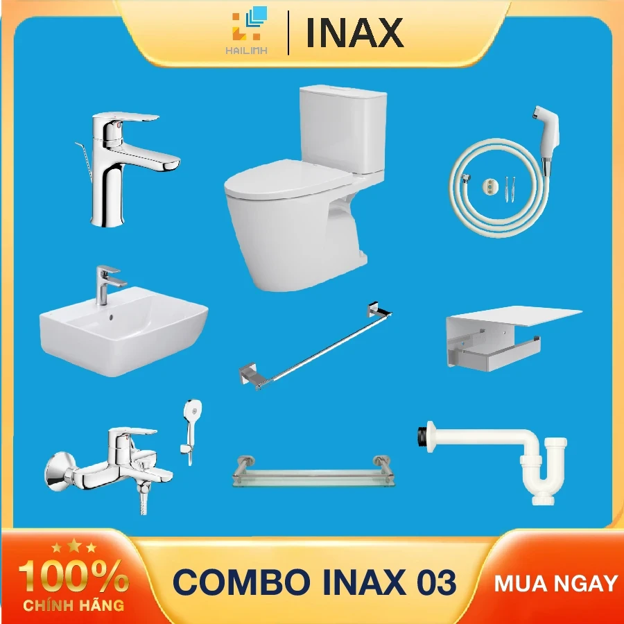 Ảnh Combo thiết bị vệ sinh Inax + Belli số 3 1