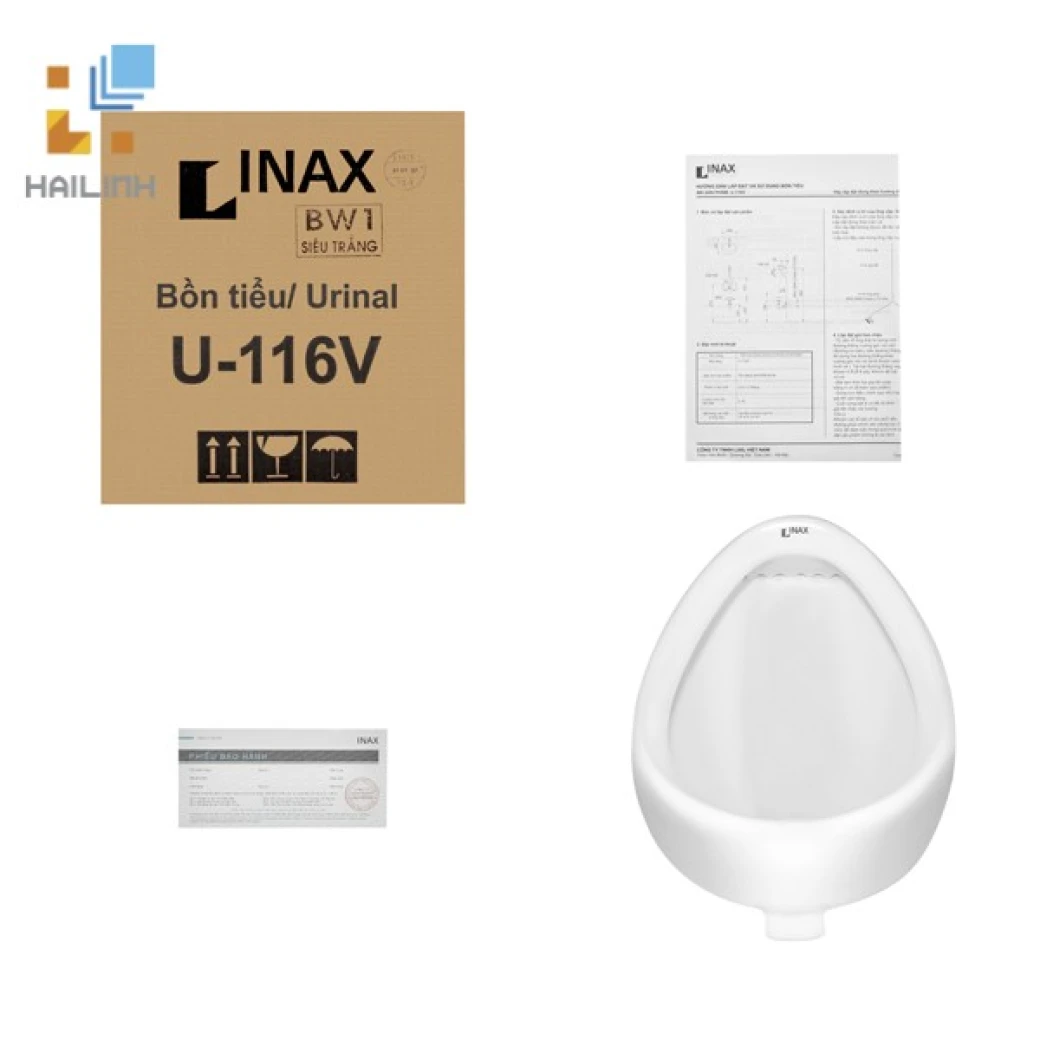 Ban ve ky thuat Bon tieu nam Inax u-116V