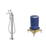 Vòi bồn tắm đặt sàn đen Jomoo P38008-684/DBC 1