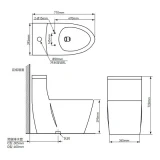 Bồn cầu 1 khối Moen SW3154C1 2