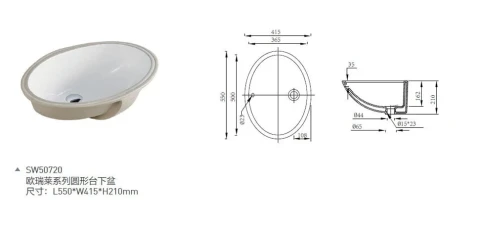 Ảnh Chậu rửa bán âm bàn Moen SW50720 2