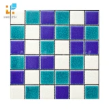 Gạch Mosaic HLMST330355 màu xanh - trắng 1