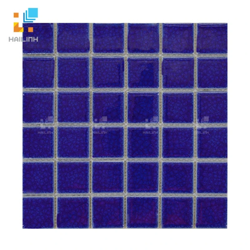 Ảnh Gạch Mosaic HLMST330387 gốm trơn màu xanh 1