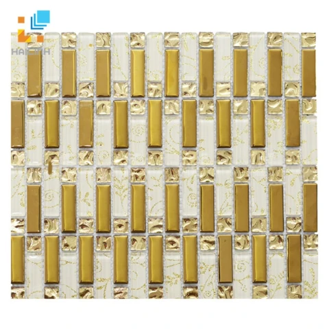 Ảnh Gạch Mosaic HLMST330407 màu vàng 1
