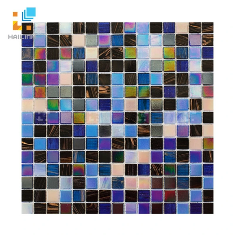 Ảnh Gạch Mosaic thủy tinh HLMST330388 họa tiết xà cừ 1
