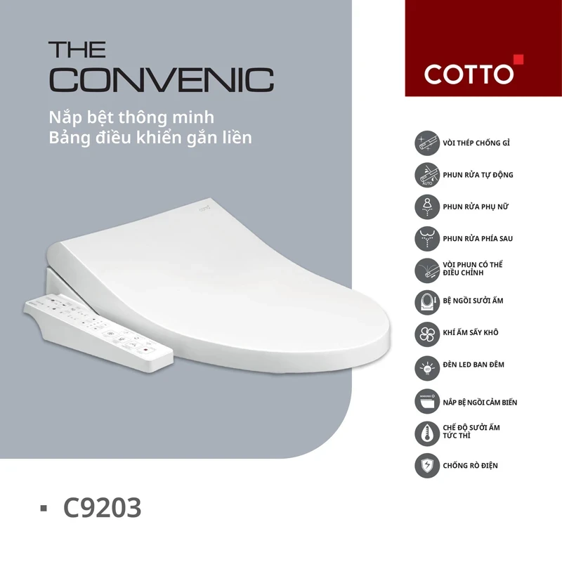 Ảnh Nắp rửa điện tử Cotto C9203 2