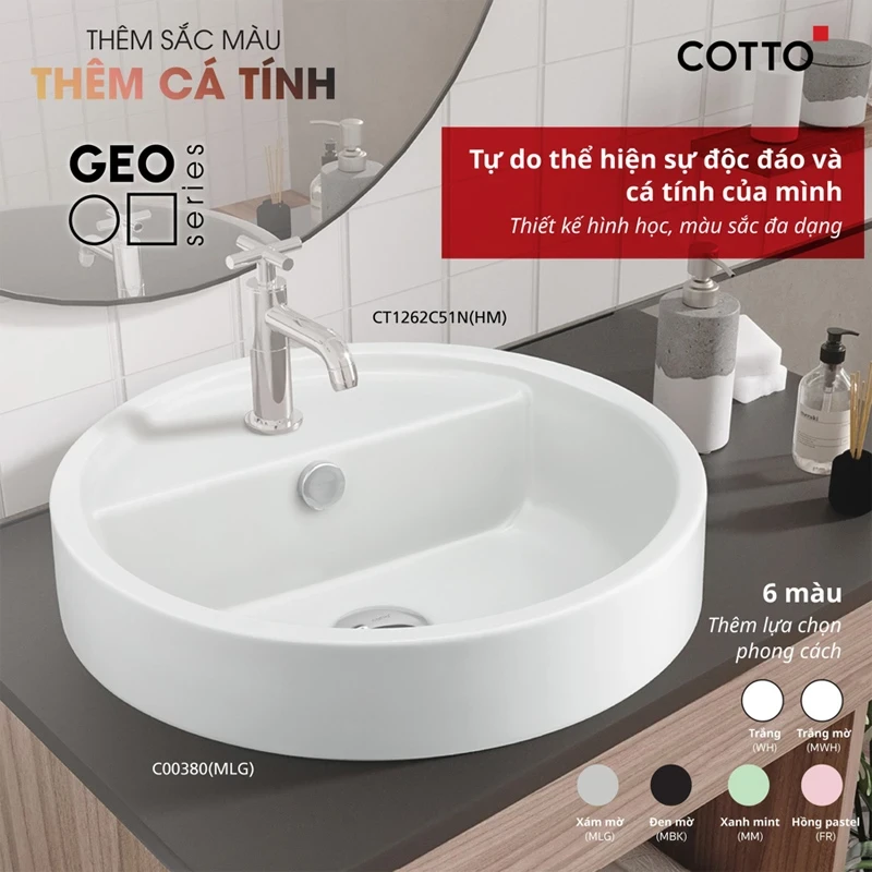 Ảnh Chậu rửa dương bàn Cotto C00380 MLG 2