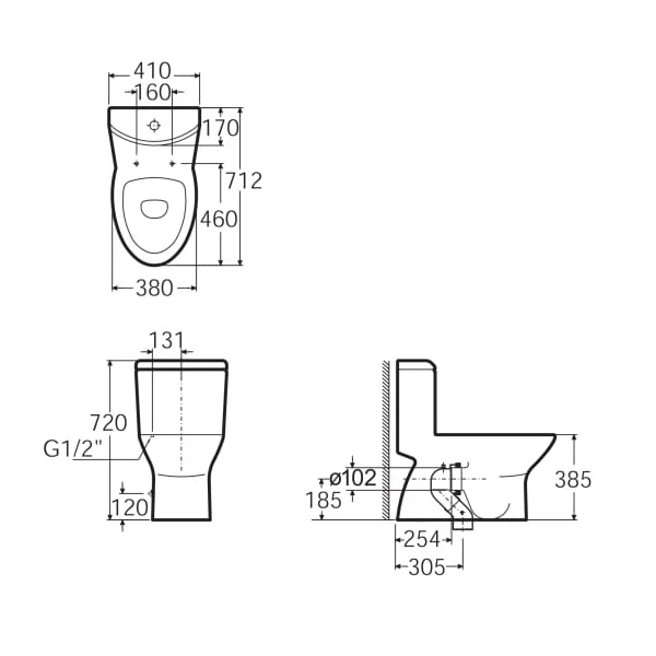 Ảnh Bồn cầu 1 khối Roca Z34945E000 2
