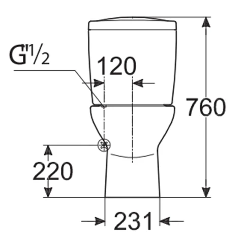 Ảnh Bồn cầu 2 khối Roca A3424C3000 2
