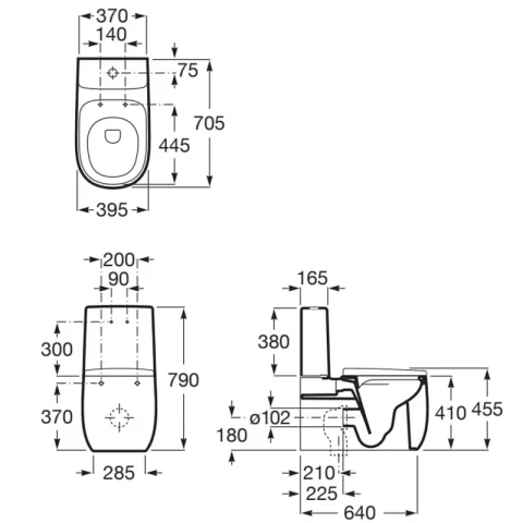 Ảnh Bồn cầu 2 khối Roca A3420B9000 2