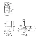 Bồn cầu 2 khối Roca A342536000 2