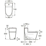Bồn cầu 1 khối Roca A34968500C 2