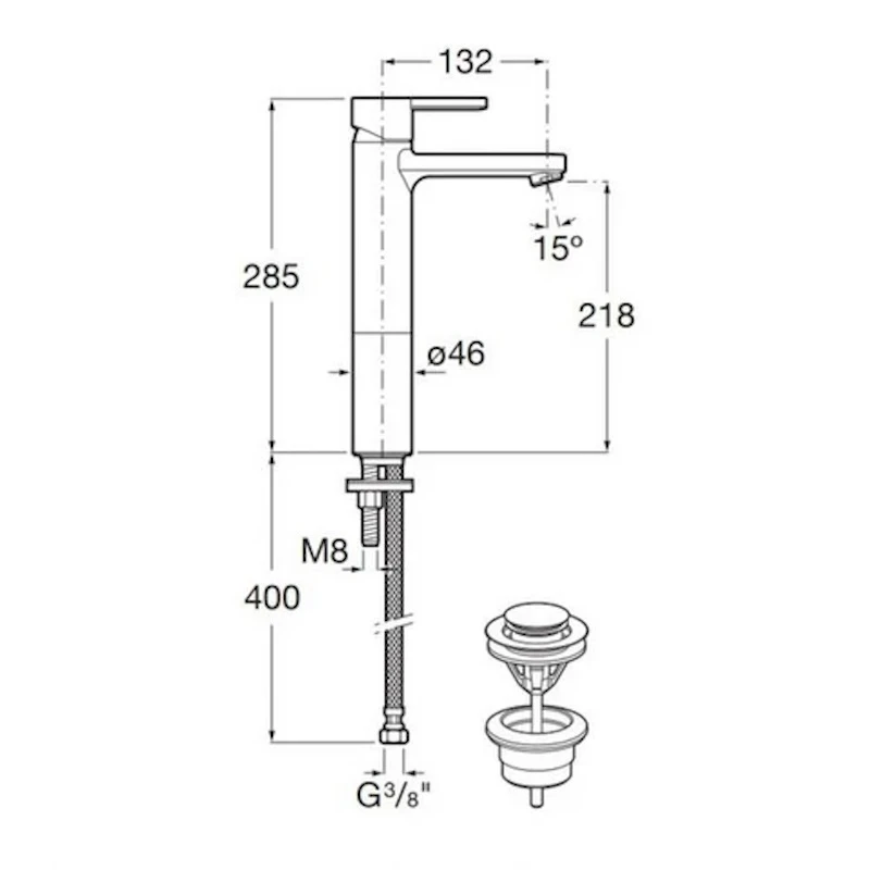Ảnh Vòi chậu nóng lạnh Roca đặt bàn A5A3796C00 2