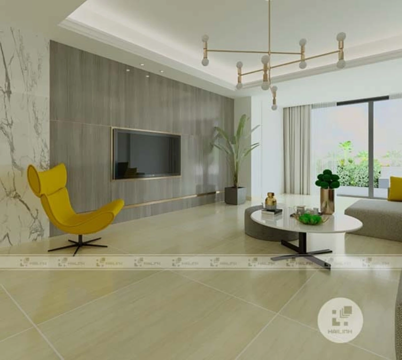 Gach Taicera P87206N cho phong khach dep