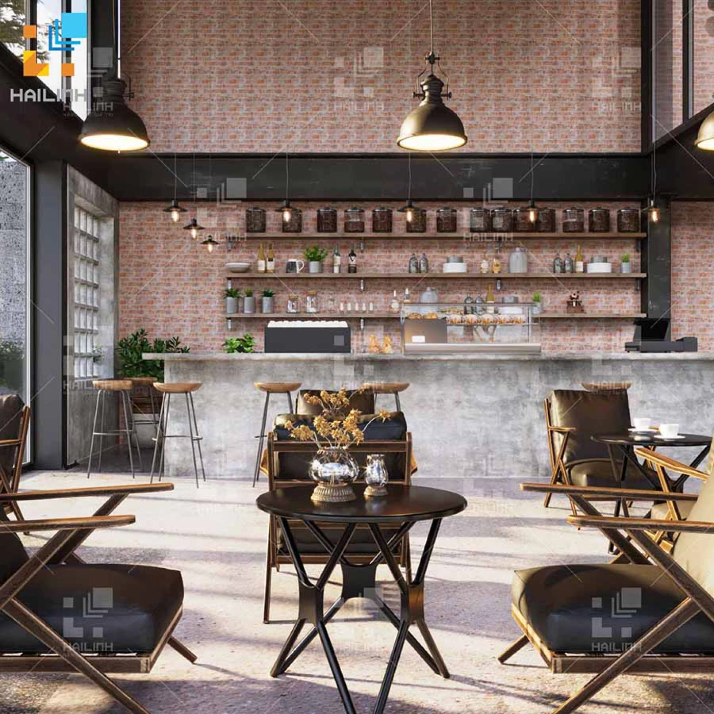 Gach Tay Ban Nha HL3627 sang trong cho quan cafe