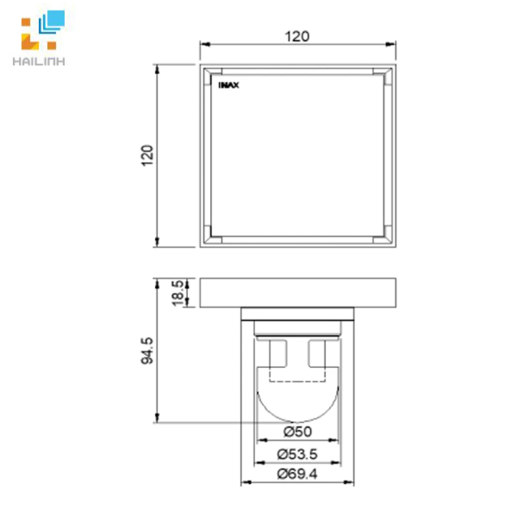 Thoat san Inax FDV 12F