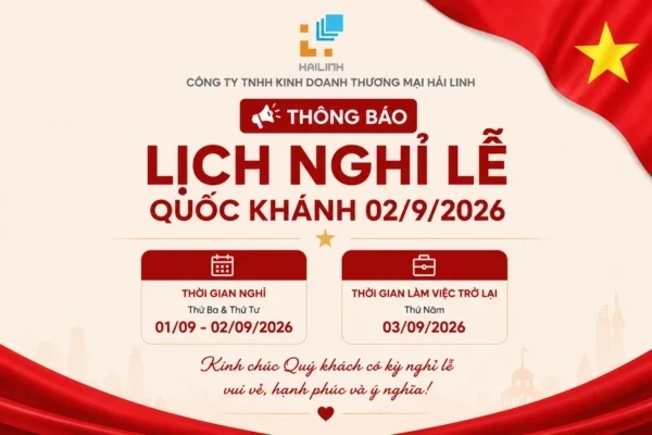 Hải Linh Thông Báo Lịch Nghỉ Lễ Quốc Khánh 02/09/2026