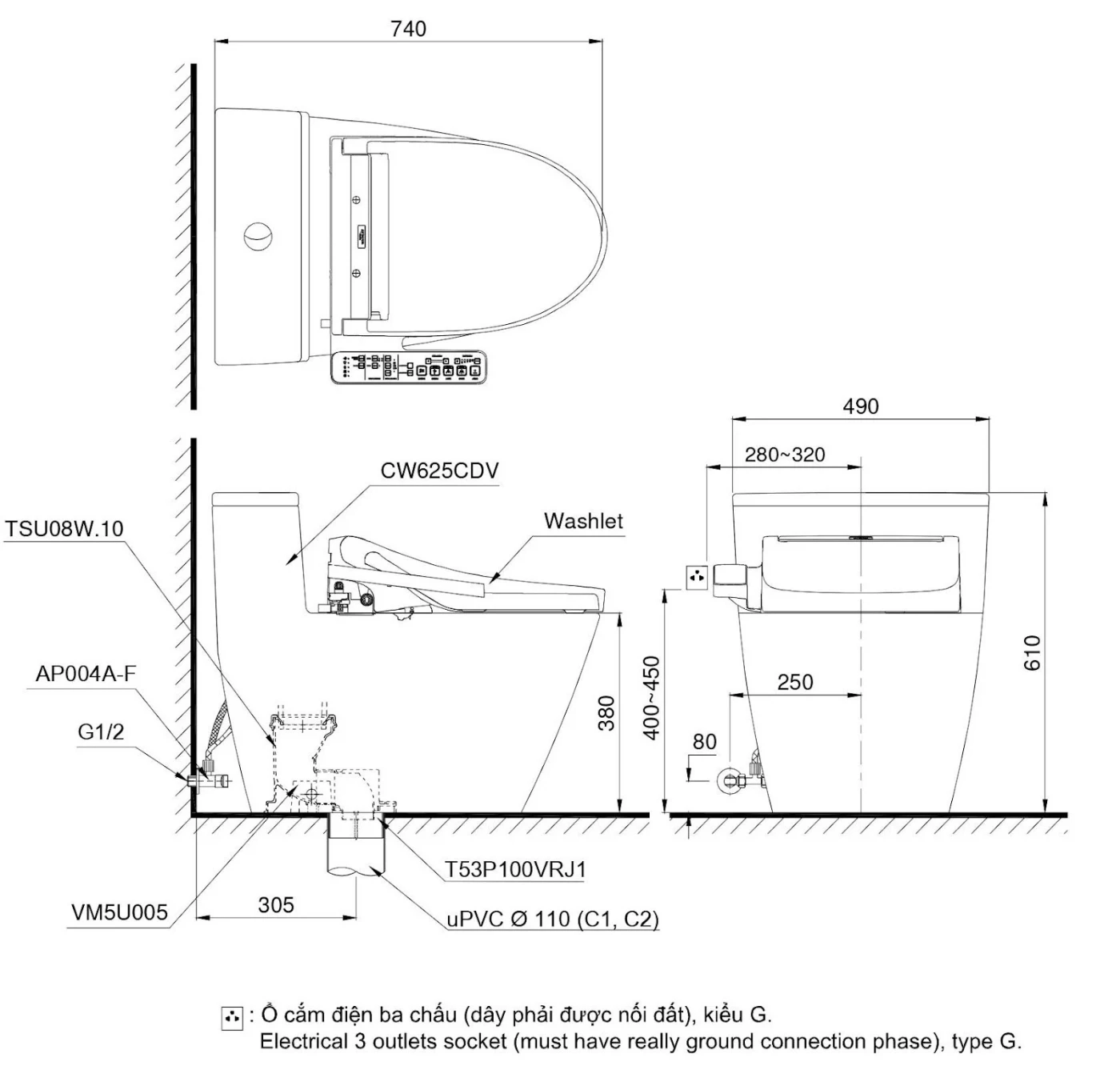 ban ve ban cau mot khoi ms625 ket hop nap rua dien tu washlet dong c5 tcf24460aaa