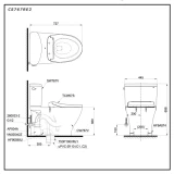Bồn cầu 2 khối TOTO CS767RE2 4