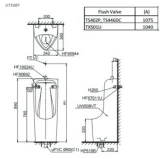 Bồn tiểu nam đặt sàn TOTO UT508T 2