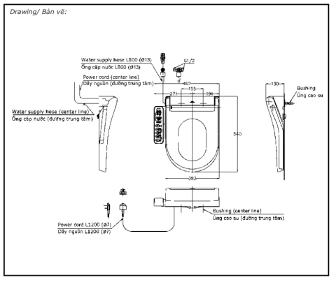 Ảnh Bồn cầu thông minh TOTO CW553C/TCF33370GAA/WH172AT/TCA465/MB170P 2
