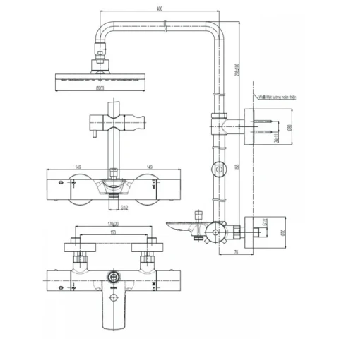 Ảnh Sen cây nhiệt độ TOTO TBW07401A 2