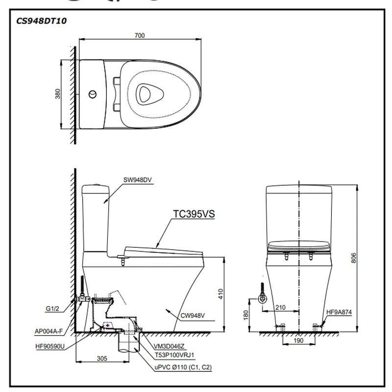 ban ve ky thuat toto cs948dt10